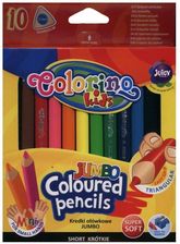 Zdjęcie Colorino Kredki Ołówkowe Trójkątne Mini Jumbo 10 Kolorów - Mikołów