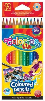 Colorino Kredki Akwarelowe 12 Kolorów Z Pędzelkiem