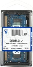 Pamięć RAM Kingston SODIMM 4GB DDR3 (KVR16LS114)