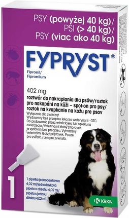 Fypryst Spot-On Pies 40-60Kg 402Mg/4,02Ml 1 Pipeta