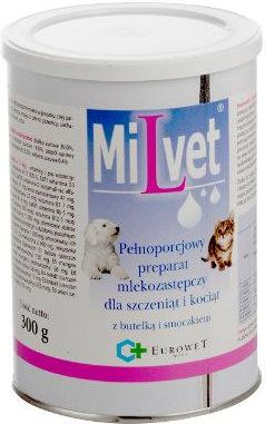 Eurowet Milvet Preparat mlekozastępczy Dla Szczeniąt I Kociąt 300G