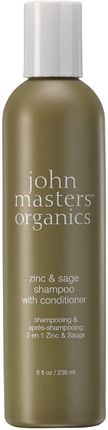 John Masters Organics zinc And Sage Shampoo With Conditioner Szampon i odżywka 2w1 236ml