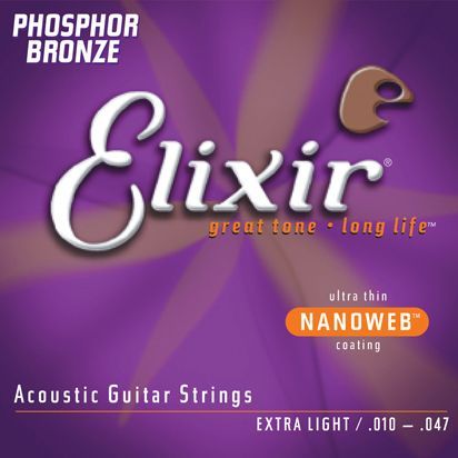 Elixir NanoWeb Phosphor Bronze Custom Light 11-52