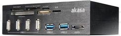 Zdjęcie AKASA PANEL 5.25 2X USB 3.0, 4X USB 2.0, CZYTNIK KART (AK-HC-05U3BK) - Szczecin