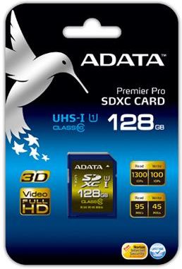 ADATA CARD Premier Pro SDXC 128GB Class 10 UHS-I (ASDX128GUI1CL10-R)