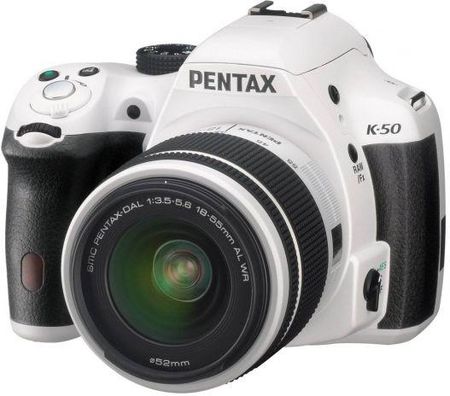Lustrzanka Pentax K-50 + 18-55 mm WR biały - Ceny i opinie