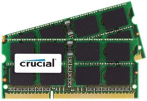 Crucial 16gb (2x8gb ddr3 1333 pc3-10600 sodimm 204 pin for mac