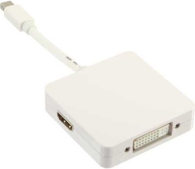 Inline Adapter Kabel Mini Displayport Na Hdmi/Dvi/Displayport, Biały