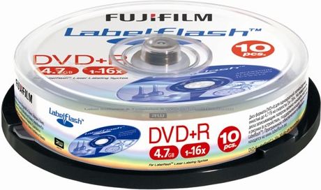 Nośnik danych Dvd+R Label Flash Fujifilm 4,7Gb 16X (10 Szt.) (48402 ...