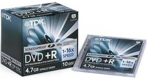 Tdk Dvd+R 4.7Gb 16X Jewel C.Scr.Pr (Pltdd47J1Scra)