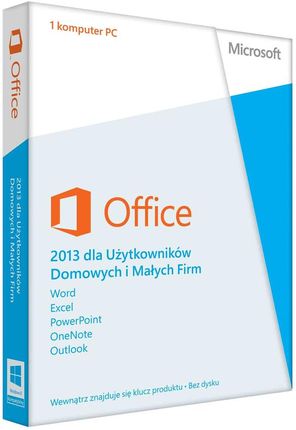 Microsoft Office dla Użyt. Domowych i Małych Firm 2013 PL PKC 1 Użyt. Lic. Doż. (T5D-01753)
