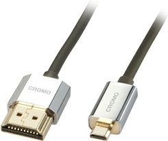 Zdjęcie Lindy 41680 płaski Kabel HDMI - Micro HDMI (typu D) 1.4a High Speed Cat2 Ethernet,  Slim - 0,5m - Reda