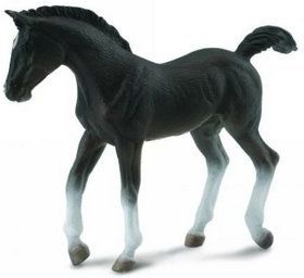 Collecta Konie Źrebię Czarne Spacerujące (88452)