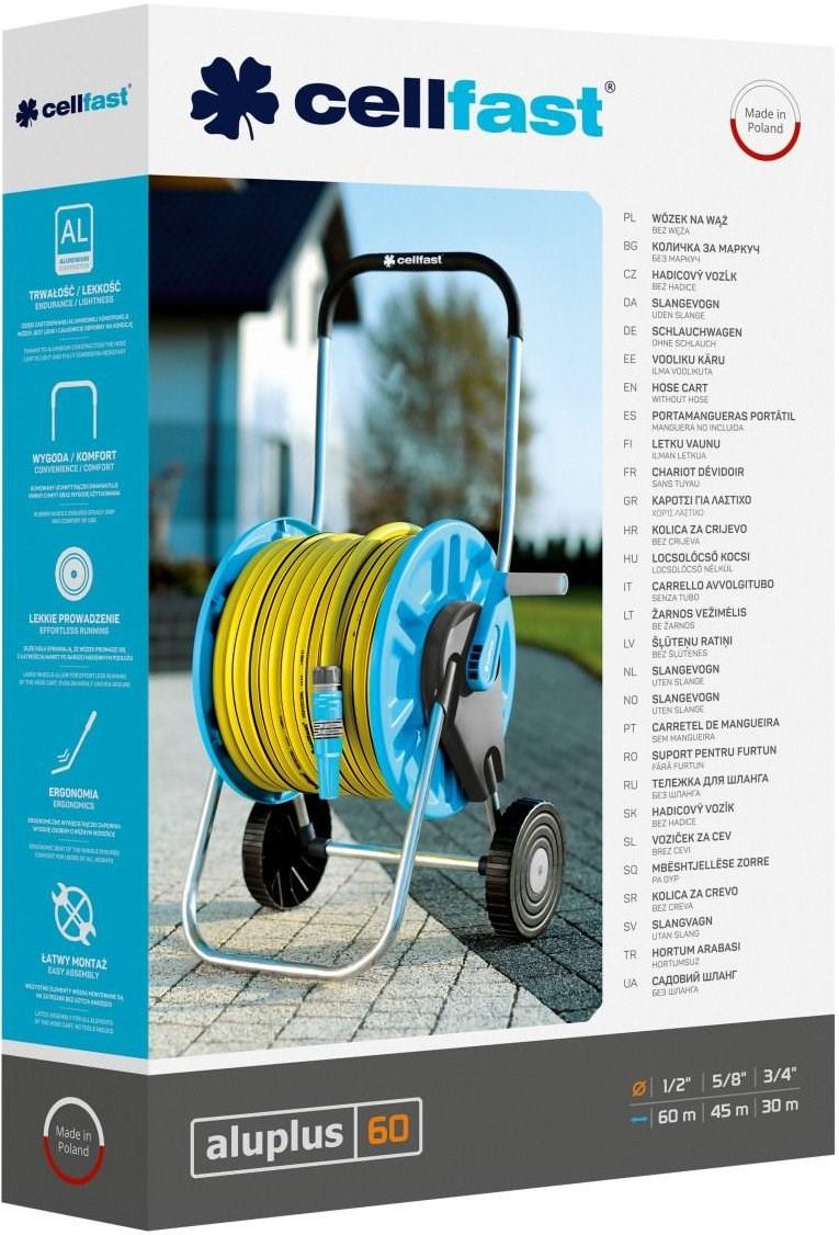 Cellfast Wózek na wąż ALUPLUS 1/2" 60m (55260) - zdjęcie 2 Cellfast Wózek na wąż ALUPLUS 1/2" 60m (55260)