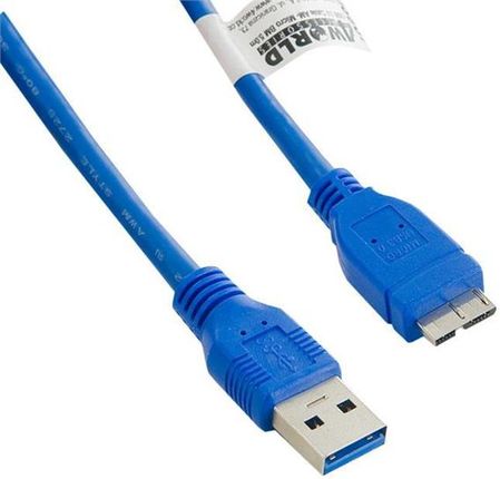 4World Kabel USB 3.0 AF- Micro BM 0.5m niebieski (8968)