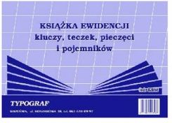 Druk Książka ewidencji kluczy, teczek, pieczęci i pojemników A5 Typograf 02058