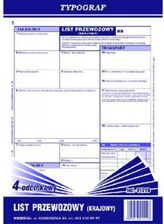 Zdjęcie Druk List przewozowy krajowy 4-odcinkowy (bloczek) A4 Typograf 01210 - Pyskowice