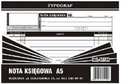 Zdjęcie Druk Nota księgowa A5 Typograf 01149 - Żarki