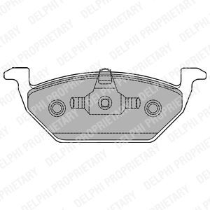 Zestaw klocków hamulcowych, hamulce tarczowe DELPHI LP1436