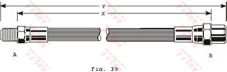 Przewód hamulcowy elastyczny TRW PHB351