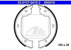 Zestaw szczęk hamulcowych, hamulec postojowy ATE 03.0137-0419.2