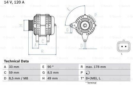 Alternator BOSCH 0 986 045 241