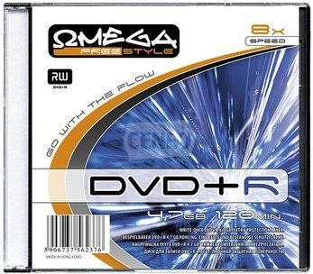 PLYTA DVD+R OMEGA FS 4.7GB 16X SLIM C.10 (OMDF16S+)