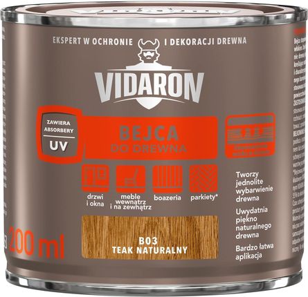 Vidaron Bejca do Drewna Teak Naturalny 0,2L