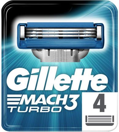 Gillette Mach3 Turbo Ostrza wymienne x 4