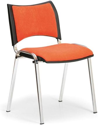 B2B Partner Krzesło Konferencyjne Smart - Chromowane Nogi Pomarańczowy