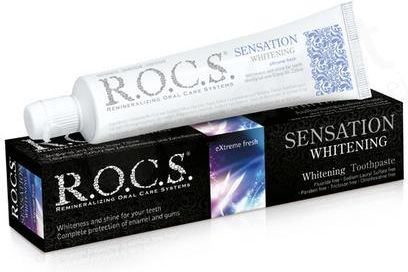 ROCS Sensation Whitening Bezpieczna i wyjątkowo skuteczna pasta wybielająca 60ml