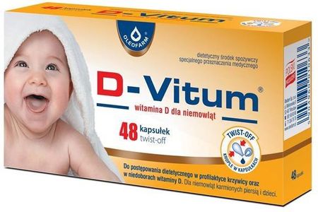 D-Vitum witamina D dla niemowląt 48 kapsułek twist off