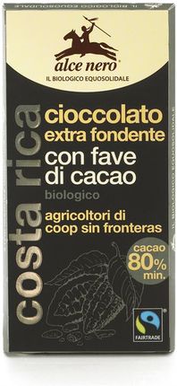Alce Nero czekolada gorzka z kawałkami kakao bio 100G