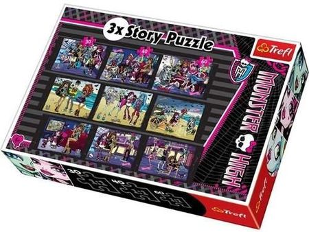 Trefl Puzzle 3X Story Monster High 90308