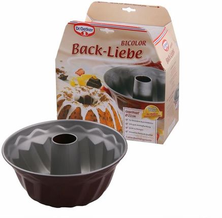 Dr. Oetker Forma Babka karbowana z tuleją 22 cm Back Liebe Bicolor 2482