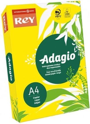 Papier Rey Adagio A4/80g/500ark. żółty 66 - 1 ryza