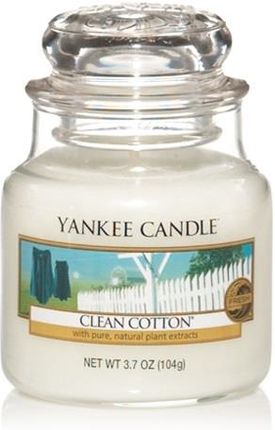 Yankee Candle Świeca Clean Cotton - Mały Słoik