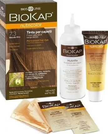 Biokap Nutricolor Farba Koloryzująca Do Włosów Kolor 7.3 Złoty Blond 140ml