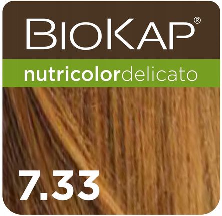 BIOKAP Nutricolor Delicato farba koloryzująca do włosów 7.33 Pozłacany Blond 140ml