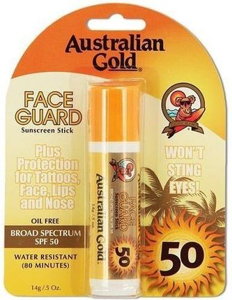 Australian Gold Face Guard Sunscreen Stick Spf50 Sztyft Przeciwsłoneczny Do Twarzy 14 g