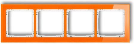 Karlik Ramka Uniwersalna 4-Krotna Efekt Szkła Pomarańczowy Spód Biały (13-0-DRS-4)