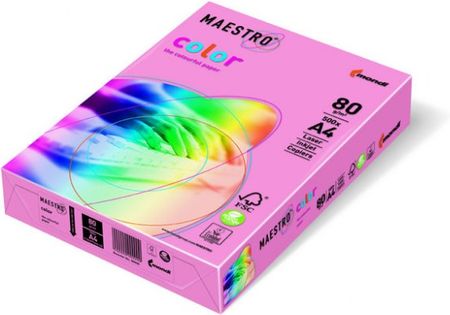 Mondi Papier Ksero Kolorowy Maestro Color A4, 160G, Różowy