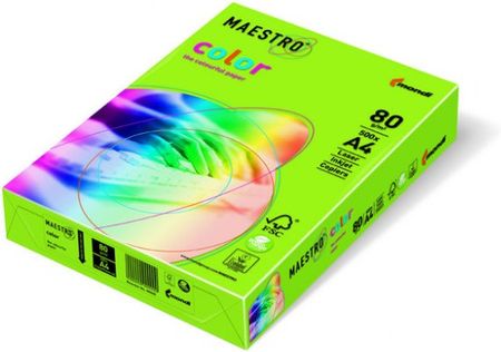 Mondi Papier Ksero Kolorowy Maestro Color A4, 160G, Zieleń Lim.