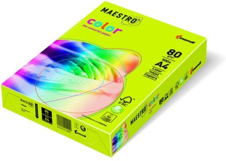 Mondi Papier Ksero Kolorowy Maestro Color A4, 80G, Neon Żółty