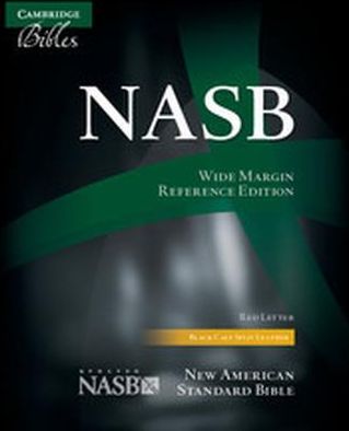 NASB Wide Margin Reference Bible, Black Calfsplit Leather, Red Letter Text: Ns744: Xrm