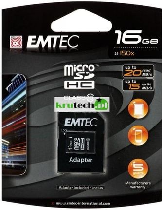 Emtec microSDHC 16GB Class 10 (ECMSDM16GHC10)