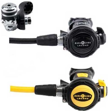 Aqua Lung Legend Octopus - High-Visibility Yellow Alternate Air Source For Scuba Diving