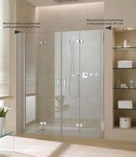 Drzwi prysznicowe Kermi Diga wahadłowo-składane 4-częściowe 150/201,7 srebrny błyszczący Szkło przezroczyste DI2T415020VAK - zdjęcie 1