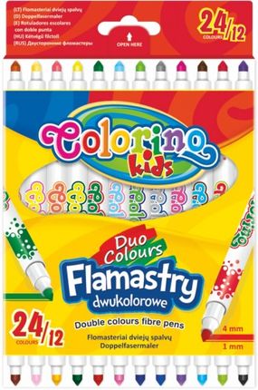Colorino Flamastry Dwustronne Kids 12/24 Kolory