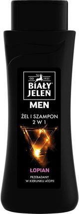 BIAŁY JELEŃ For men 2w1 Żel i szampon z ekstraktem z łopianu i proteinami pszenicznymi 300ml